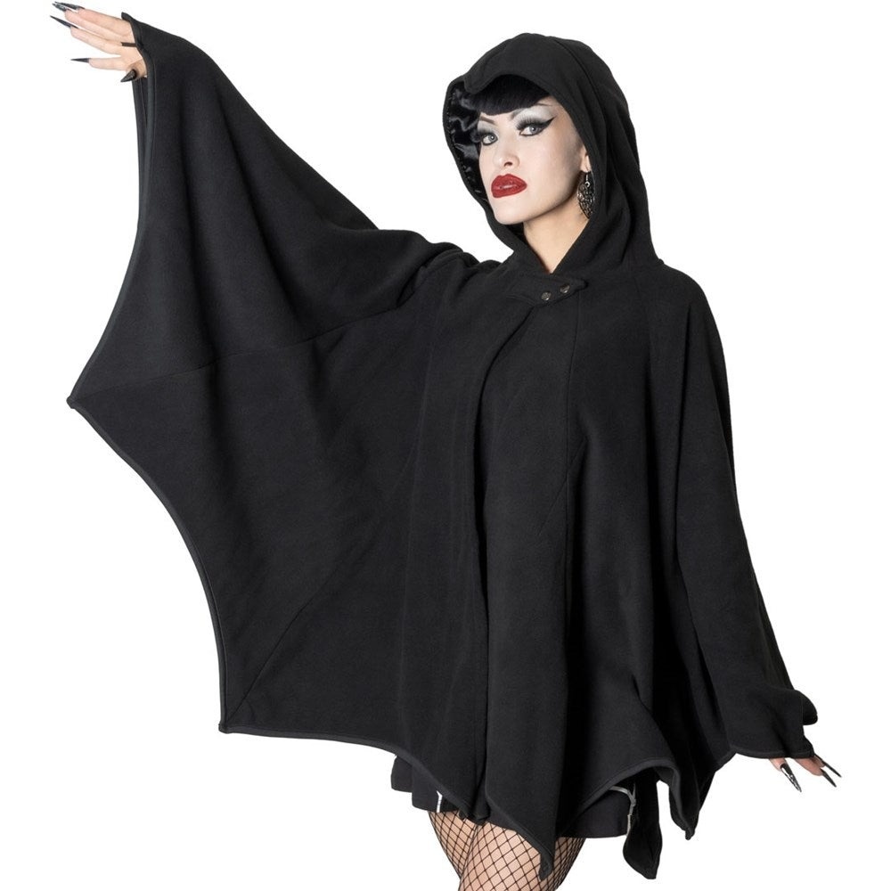 Kreepsville - Bat Web Umhang/Mantel/Poncho - Schwarz
